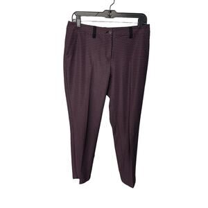 Lady Hagen black white pink patterned golf pants pockets women's size 4